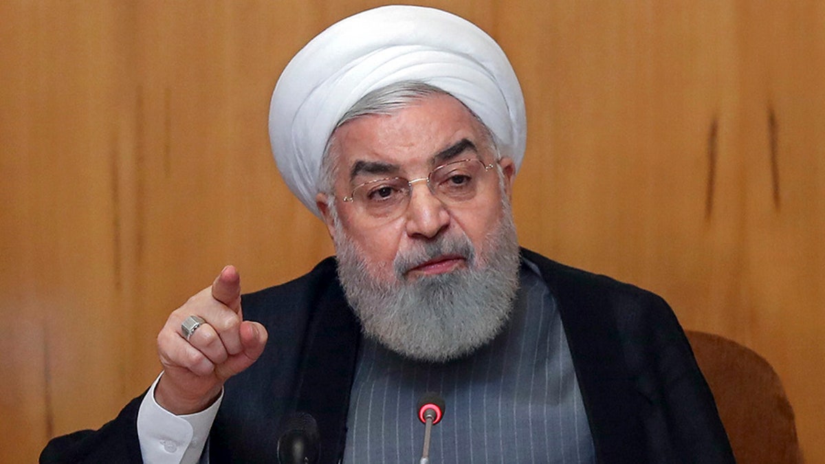 Iranian President Hassan Rouhani speaks during a cabinet meeting in Tehran, Iran, on July 3.