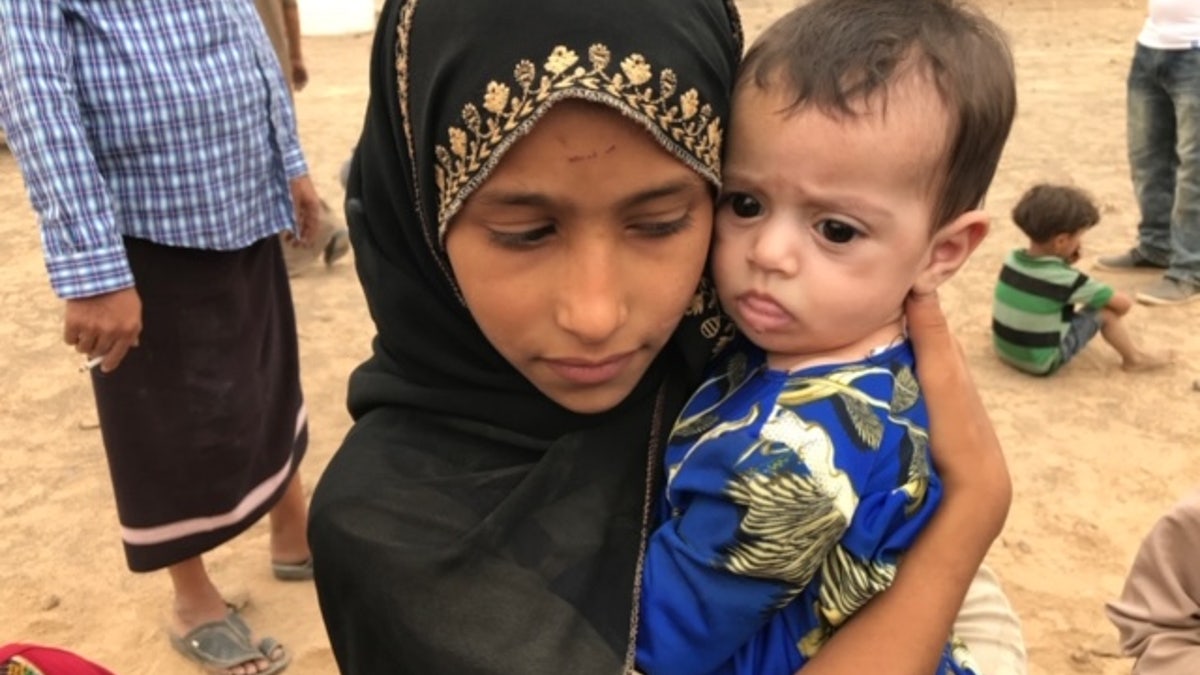Children displaced from their homes in Sana'a amid the protracted conflict