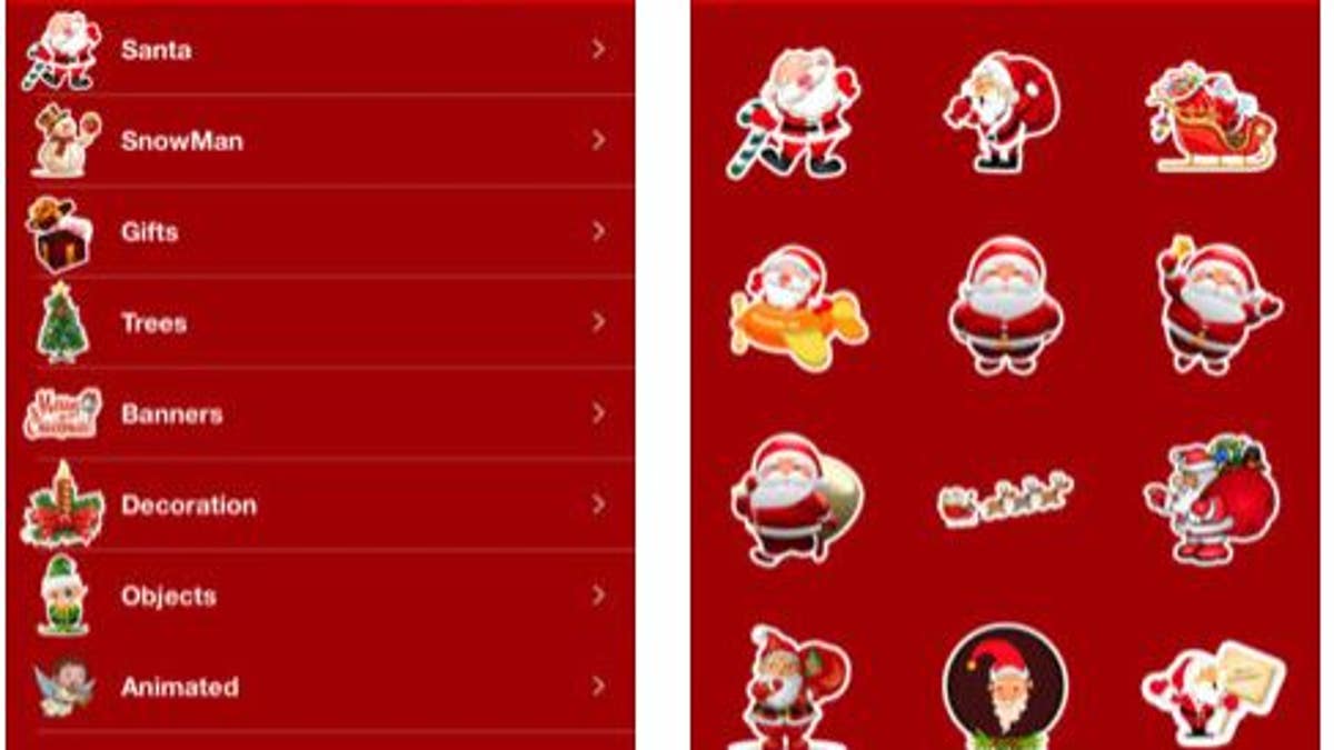 The following screen grab is from the Santa Call and Text You app's website.
