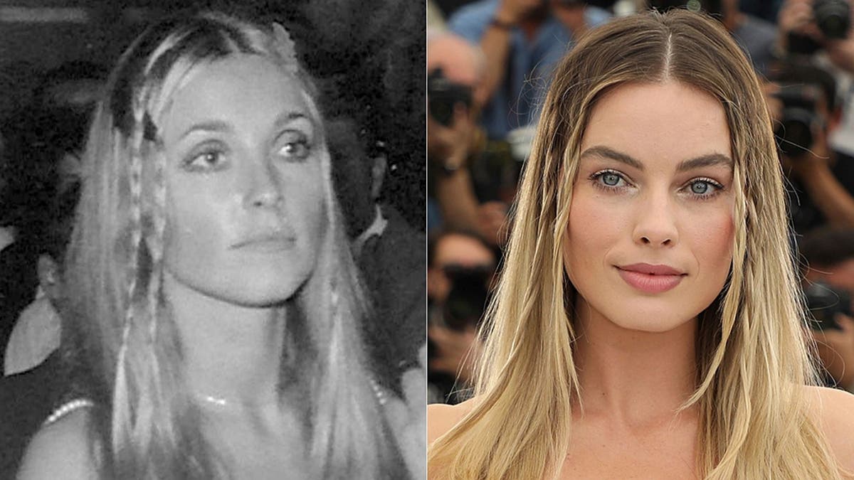 Sharon Tate in 1968 (L) and Margot Robbie in 2019 (R) (Getty )