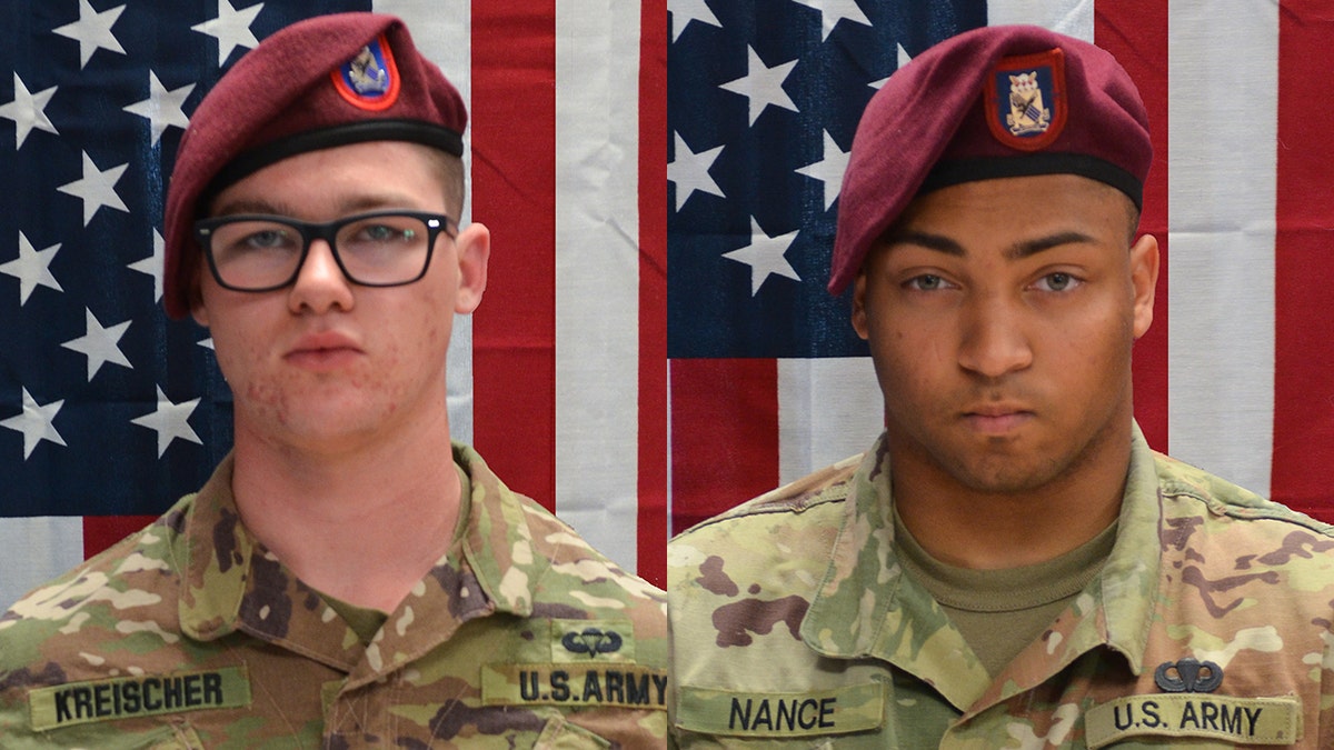 The Defense Department said 20-year-old Pfc. Brandon Jay Kreischer of Stryker, Ohio, and 24-year-old Spc. Michael Isaiah Nance of Chicago were killed in Afghanistan on Monday.