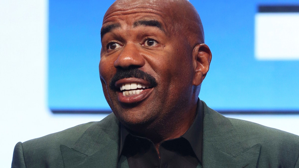 FILE - In this Aug. 3, 2017, file photo, Steve Harvey participates in the 