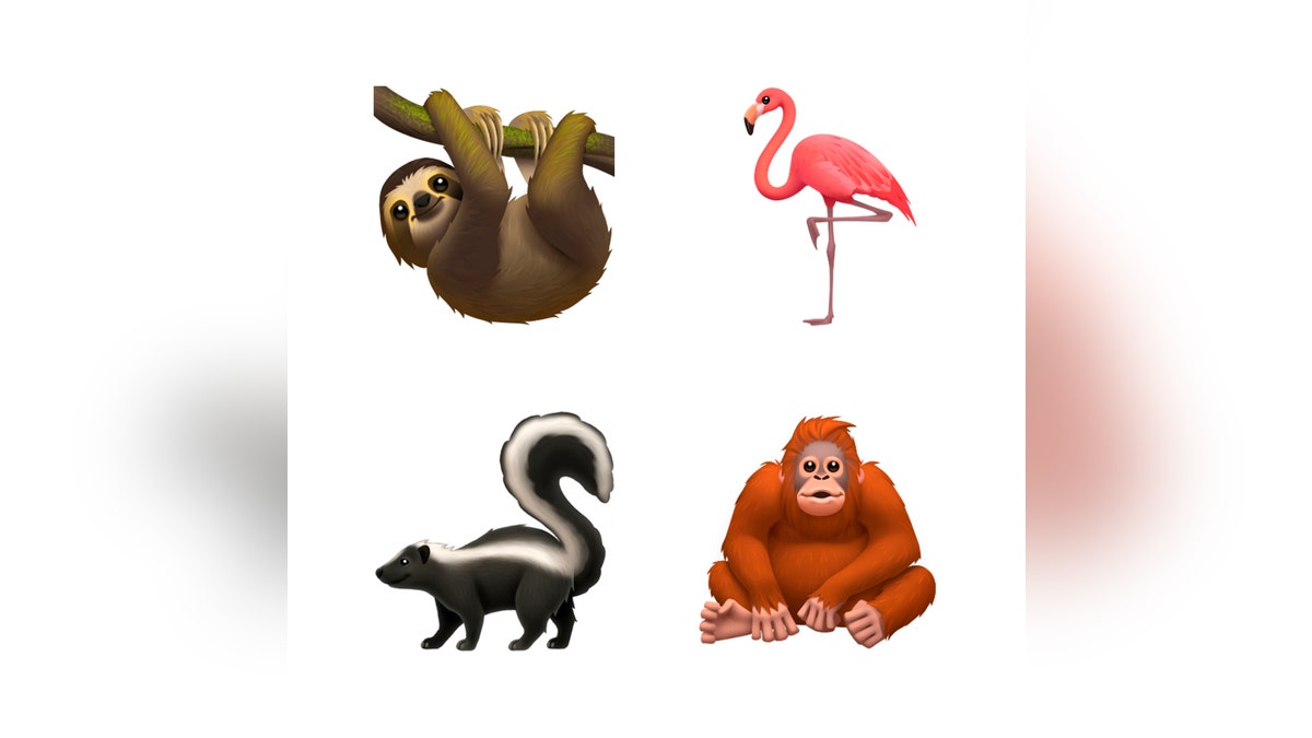 This image provided by Apple shows new emoji's released by Apple. (Apple via AP)