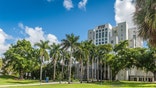 Miami, Florida, USA - November 8, 2018: View of the student life at Florida International University, in Miami, Florida.  FIU is the largest university in South Florida, the second-largest in Florida, and the fourth-largest in the United States by enrollment. FIU is classified as a research university with highest research activity.