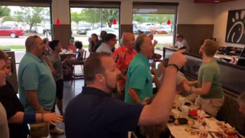 Worship group stops at Chick-fil-A, busts out viral rendition of 'Lean on Me'