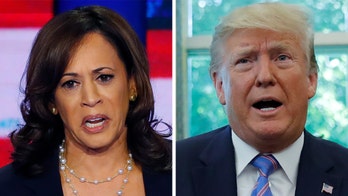 Kamala Harris zings Trump after he mocks her 2020 race exit: 'I'll see you at your trial'