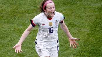 US women's soccer star Rose Lavelle dressed up as Mia Hamm for school project