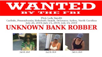 'Pink Lady Bandit' wanted by FBI after robbing four banks along East Coast
