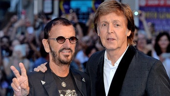 Ex-Beatles McCartney and Starr reunite onstage in LA