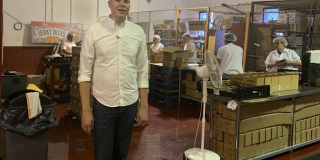 Dan Staackman, founder of Upton's Naturals, stands inside of the company's Chicago factory where it produces a half dozen meat alternatives. Upton's Naturals has filed a federal lawsuit against Mississippi, claiming the state's labeling law is violates its first amendment right to free speech. (Fox News/ Charles Watson)