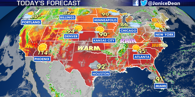 Hot temperatures is expected in the region throughout this week.