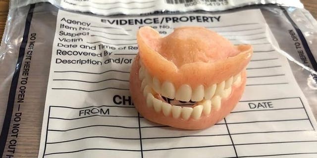 A woman in Indiana allegedly stole someone else's dentures and wore them to a meeting with her probation officer on Monday.