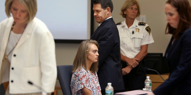 Michelle Carter in Bristol Juvenile Court on June 13, 2017, in Taunton, Mass. (Pat Greenhouse/The Boston Globe via AP, Pool)
