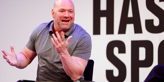 FILE: UFC President Dana White speaks with Jason Gay of the Wall Street Journal during the Hashtag Sports conference at the TimesCenter.