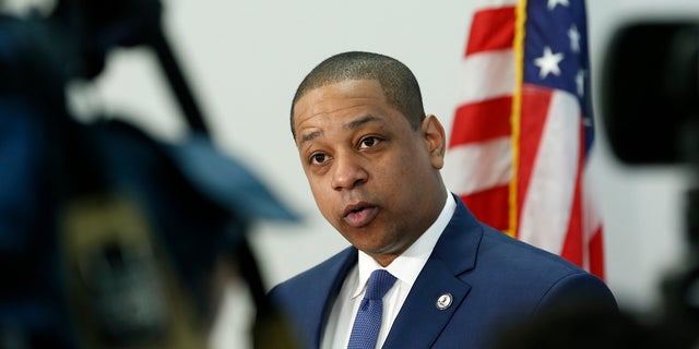 Virginia Lt. Gov. Justin Fairfax addresses the media during an April news conference in Richmond. (AP Photo/Steve Helber, File)