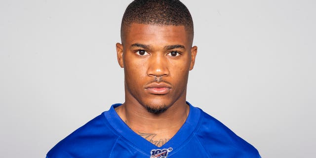 Đây là một bức ảnh năm 2019 của Kamrin Moore của đội bóng đá NFL New York Giants.