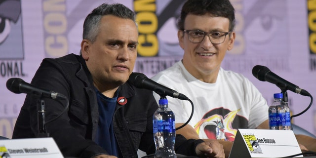 Joe Russo, left, and Anthony Russo participate in a conversation with the Russo Brothers on day two of Comic-Con on July 19, 2019 in San Diego, Calif.