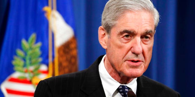 Special Counsel Robert Mueller speaks at the Department of Justice in Washington about the Russia investigation. 