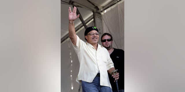 This May 4, 2008, photo shows Art Neville during the New Orleans Jazz and Heritage Festival in New Orleans.