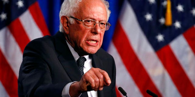 Democratic presidential candidate, Sen. Bernie Sanders, I-Vt., speaks at George Washington University in Washington, July 17, 2019. (Associated Press)