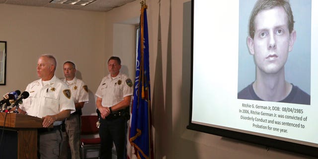 Chippewa County Sheriff James Kowalczyk addresses the media during a news conference on Tuesday in Wisconsin.