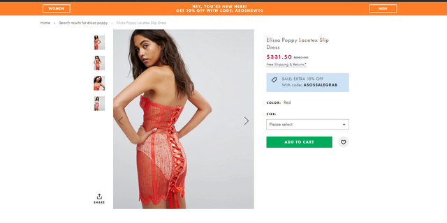 The see-through red dress features a strapless design with a sweetheart neckline and racy lace-up back.