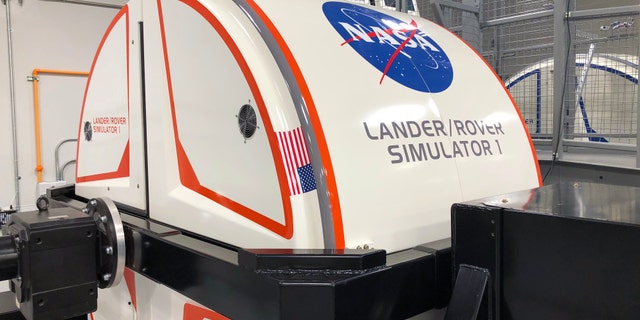 One of the two, 2-person Mars Lander/Rover simulators at Kennedy Space Center’s astronaut training experience. (Photo by Dave Parfitt)