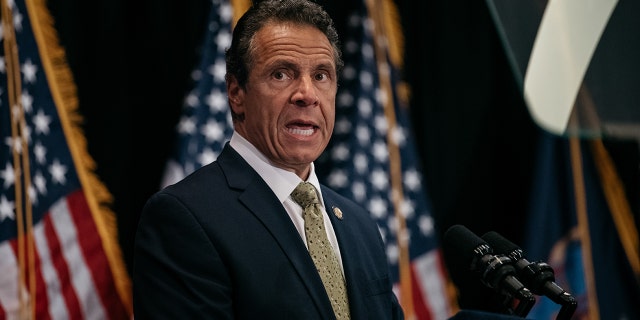 New York Governor Andrew Cuomo delivers a speech on July 18, 2019 in New York City. (Photo by Scott Heins/Getty Images)