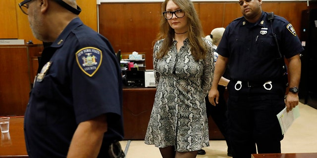 Anna Sorokin, who claimed to be a German heiress,  arrives for her trial at New York State Supreme Court in New York. (AP Photo/Richard Drew, File)
