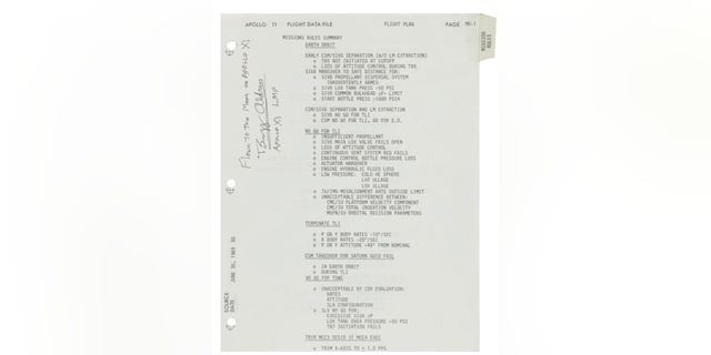 The Apollo 11 "Mission Rules Summary"