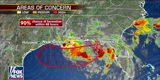 Barry should form a tropical storm by Thursday night.