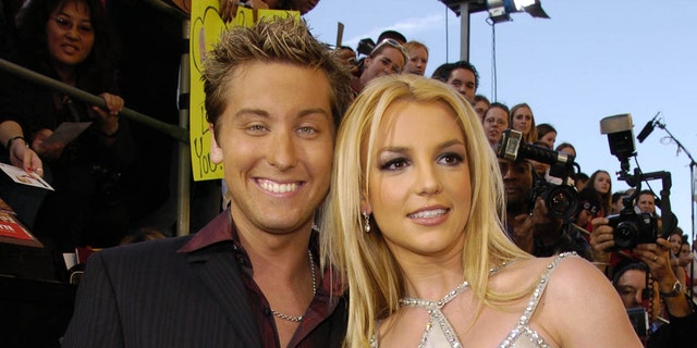 Lance Bass and Britney Spears in 2003 at the 31st Annual American Music Awards.