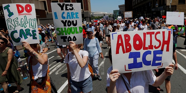 the "Abolish ICE" slogan, which started as a Twitter hashtag, was eventually adopted by many Democratic politicians. 