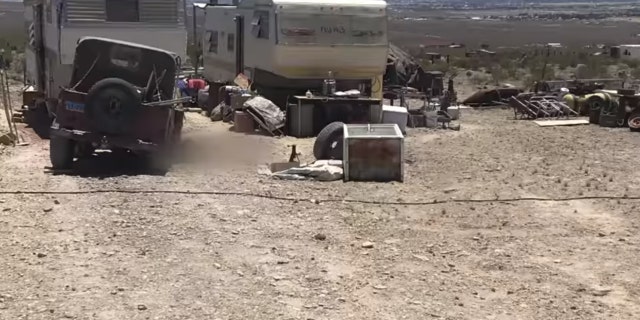 Police responded to a property at the Becky Ln junction. and East Churchill Rd. in Pahrump, at about 1 pm, following reports that a "man under a vehicle" 