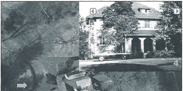 Aerial view of the crime scene and Martha Moxley's home.
