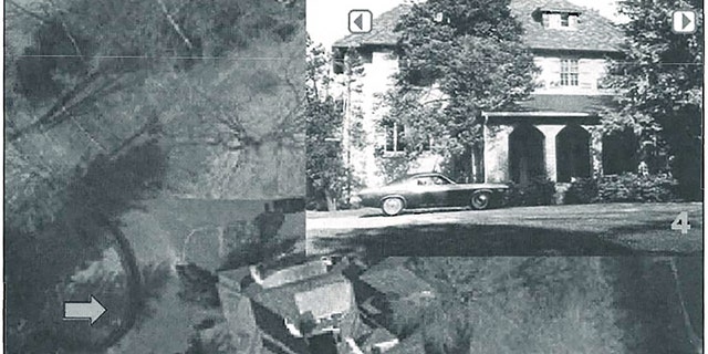Aerial view of the crime scene and Martha Moxley's home.