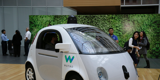 The Waymo driverless car is displayed during a Google event in San Francisco. (AP Photo/Eric Risberg, File)