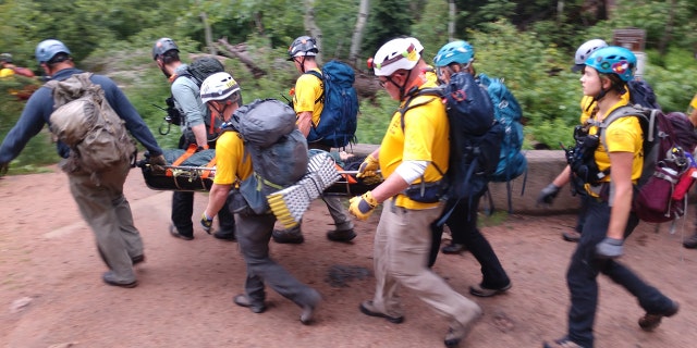 A group of hikers were injured in a lightning strike in Colorado on Sunday.