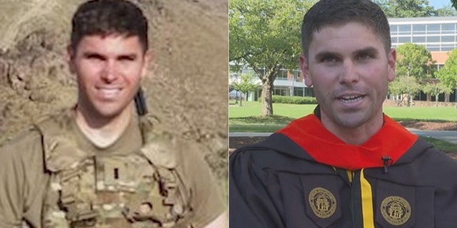 Lt. Daniel McLaughlin made it home in time to attend a graduation ceremony at Kennesaw State University in Georgia.