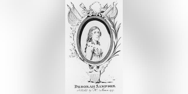 Một bản khắc của Deborah Sampson, khoảng năm 1797.