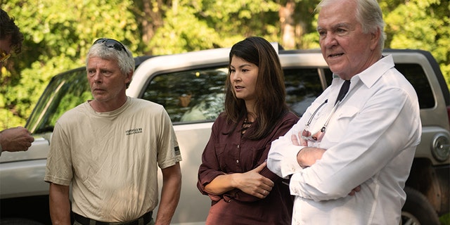 John Douglas (right) with filmmaker and investigative journalist Maria Awes.