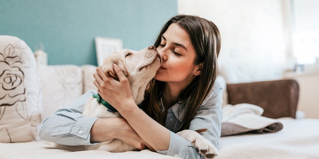 Happy time with pet.