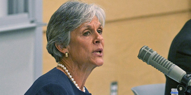 Dr. Joan Perry answering a question during a debate last month. (Deborah Griffin / The daily reflector via AP, File)