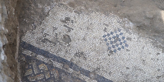 Archaeologists uncovered the mosaic floor of the Byzantine church at el-Araj.