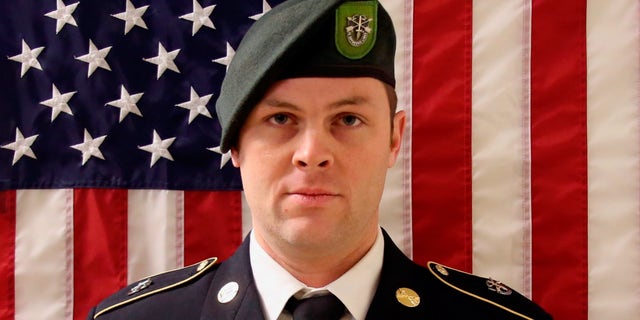 This undated image of the US Army shows Sgt. Elliott J. Robbins 1st Class, who died of battleless injuries on Sunday in Helmand, Afghanistan. Robbins, 31, of Ogden, Utah, and was assigned to the 10th Special Forces Group. (US Army via AP)