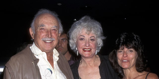 Bill Macy, Bea Arthur and Adrienne Barbeau during a opening night of Bermuda Avenue Triangle in West Hollywood, Calif. (Photo by Ron Galella/WireImage)