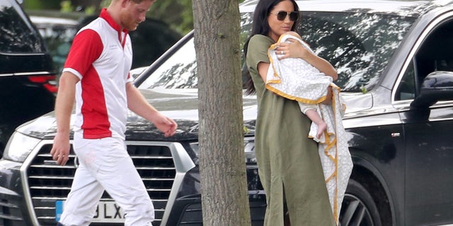 Prince Harry, Duke of Sussex, Meghan, Duchess of Sussex and Archie Harrison participate in King Power Royal Charity Polo Day