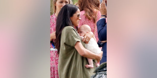 Meghan, Duchess of Sussex and Archie Harrison Mountbatten-Windsor attend Royal Power Royal charity match