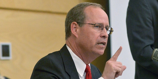 State representative Greg Murphy debated Joan Perry on the campus of Pitt Community College last June. (Deborah Griffin / The daily reflector via AP, File)