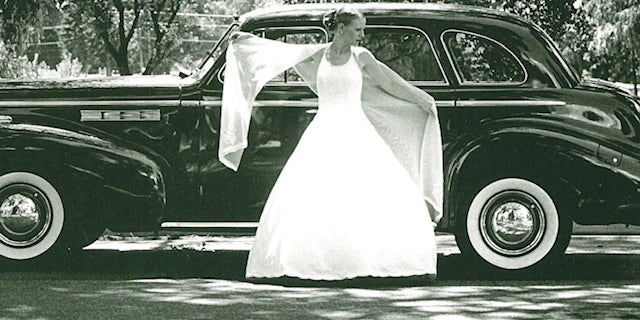The author's wife on their wedding day.